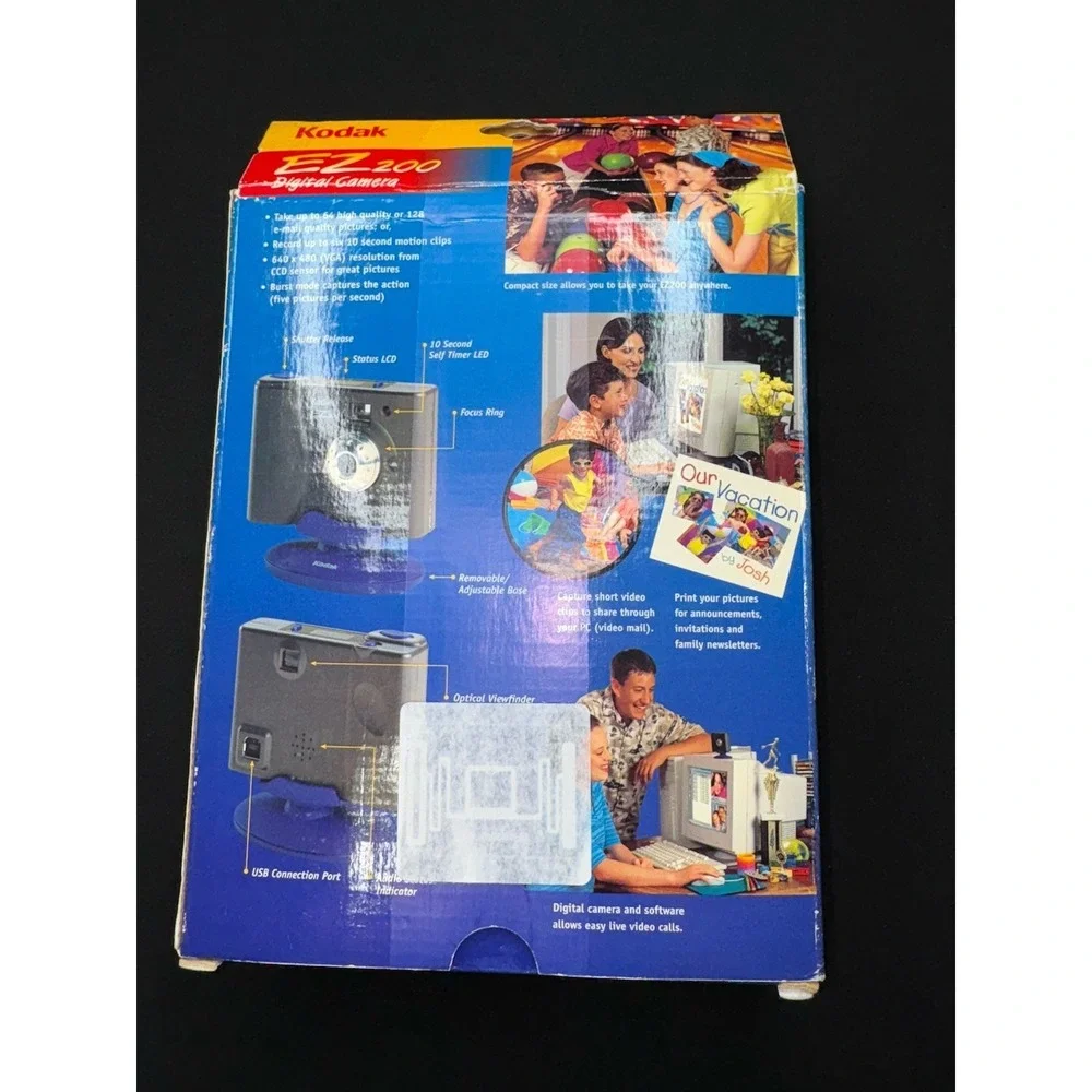 VTG Kodak EZ200 0.3MP Digital Camera - Pictures & Video New In Box USB